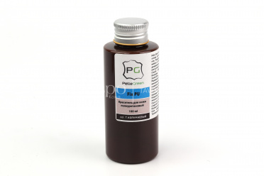 Краска для кожи PU FarbenFIX покрывная полиуретановая цвет темно-коричневый, объем 100мл