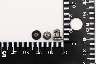 Кобурный винт 5 мм, цвет черный никель, 6 шт.