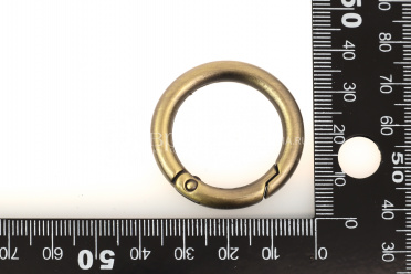 Карабин-кольцо 25мм, цвет антик
