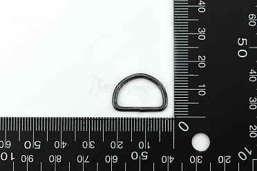 Полукольцо 16/10 (ø 2мм), цвет черный никель (Гроксид), 50 шт.