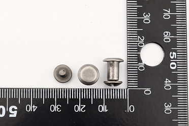 Винт ременной 8 мм, состаренное серебро, 6 шт.
