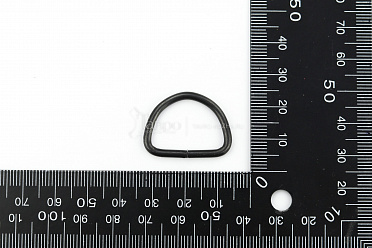 Полукольцо 20/25 (ø 2,5 мм), цвет черный никель (оксид), 50 шт.