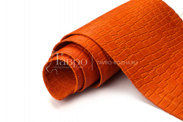 Краст &quot;Кроко&quot; пола, толщ. 2.1 - 2.5 мм, цвет оранжевый