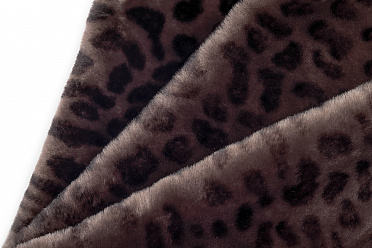 Мутон одежный, цвет принт гепард, высота ворса 1.2