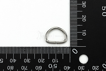 Полукольцо 10/12 (ø 2мм), цвет никель, 50 шт.