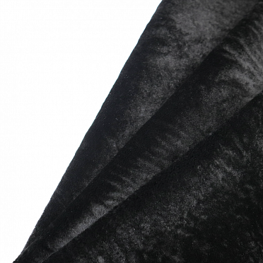 Астраган одежный, цвет черный 01, высота ворса - 0.5