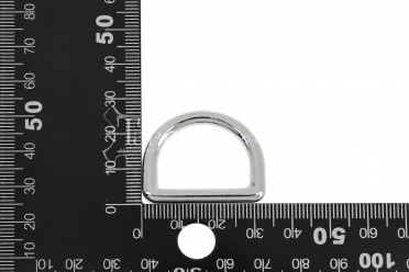 Полукольцо круглое 25 мм, цвет никель