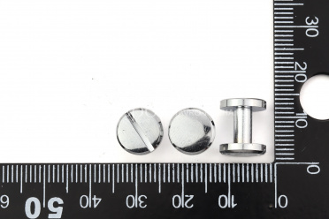 Винт ременной плоский OWDEN 10*8*4 мм, покрытие никель, 6 шт.
