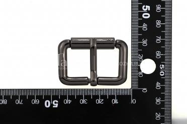 Пряжка с роликом 32 мм, цвет черный никель