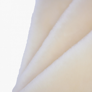 Мутон одежный, цвет империал (белый), высота ворса - 1.2