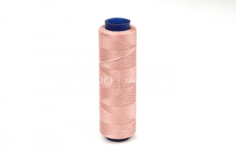 Нитки вощеные плоские Mumlu, 1мм 100м, цвет SOMON (бежево-розовый)