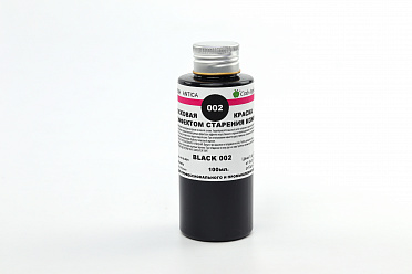 Восковая краска с эффектом старения кожи, 100 мл, цвет 002 Black
